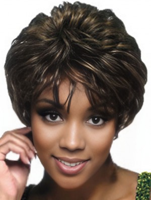 Cheveux afro-américains avec une couleur brune brésilienne sans capuchon