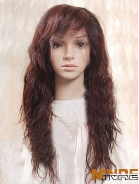 Auburn 100% perruques Layered Onyed Remy Human Long Mono