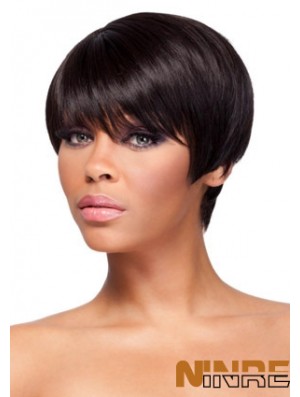Boycuts coupés Auburn droites magnifiques perruques afro-américaines