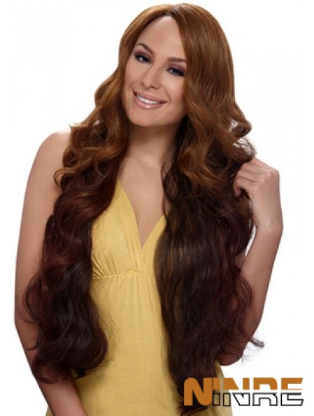 Acheter des perruques afro-américaines en ligne avec un style ondulé de couleur Auburn synthétique