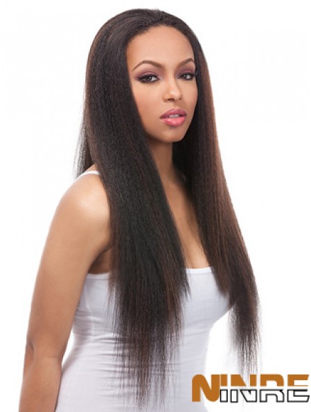 Perruques avant en dentelle noire de 24 pouces pour les femmes noires
