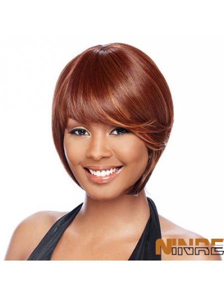 Court Auburn Straight Bobs Meilleures perruques afro-américaines