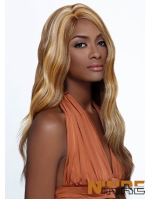 Perruques afro-américaines idéales en couches longues ondulées blondes