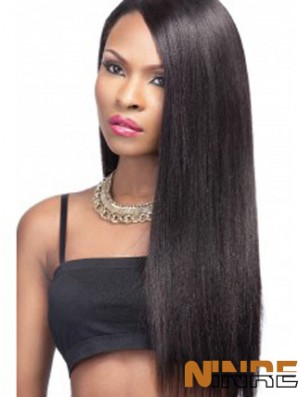 22 pouces perruques avant de lacet noir pour les femmes noires