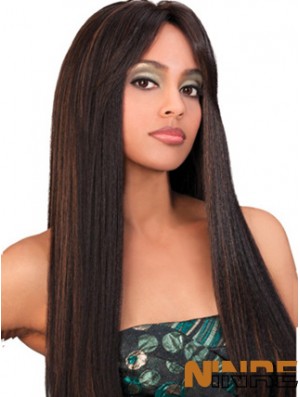 22 pouces perruques avant de lacet brun pour les femmes noires