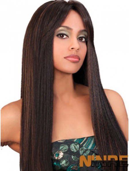 22 pouces perruques avant de lacet brun pour les femmes noires
