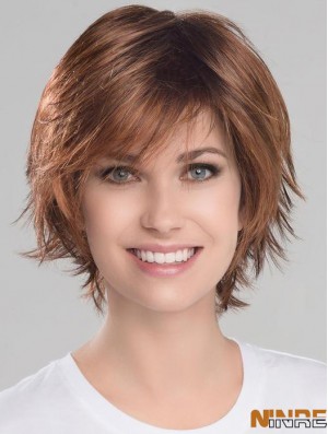 Auburn Beautiful Wavy Short Synthetic Bob Perruques