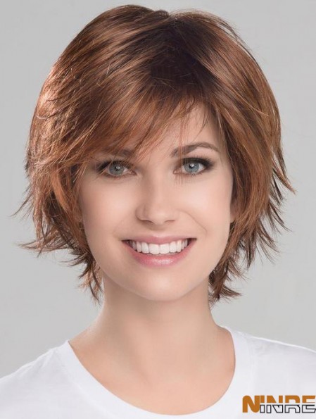 Auburn Beautiful Wavy Short Synthetic Bob Perruques