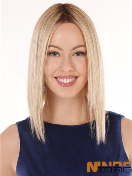 12 pouces d'épaule Longueur Coiffures Blonde Wavy Bob Perruques