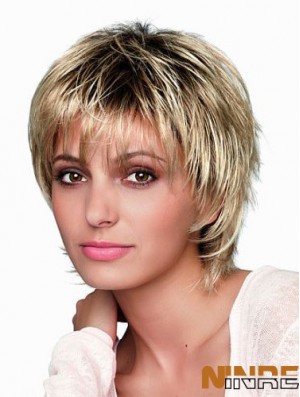 Perruques de Bob droites blondes courtes de 8 pouces