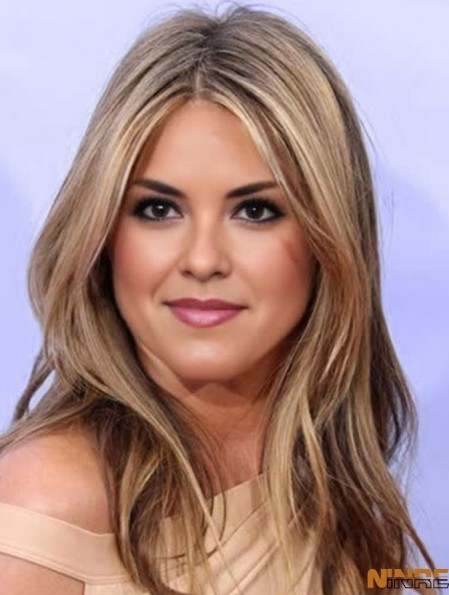 Long Wavy Without Bangs Lace Front Blonde Discount 20 pouces  Perruques