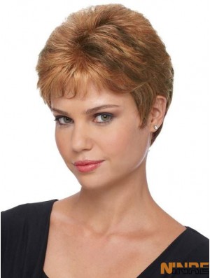 Boycuts Brown Straight 4 pouces perruques capless pour femmes