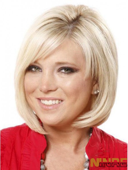 Lace Front Chin Longueur Straight Blonde Online Bob Perruques
