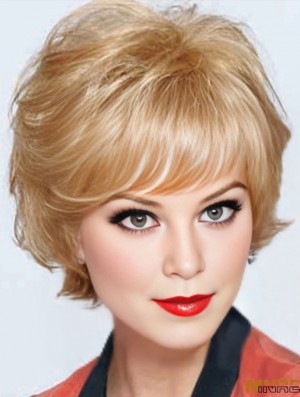 Meilleures perruques monofilament blondes courtes et ondulées