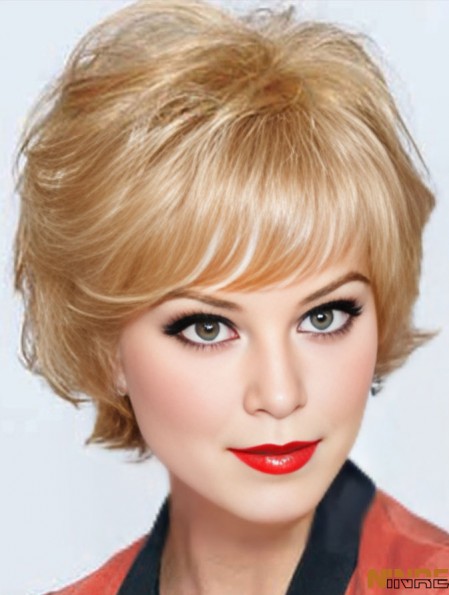 Meilleures perruques monofilament blondes courtes et ondulées