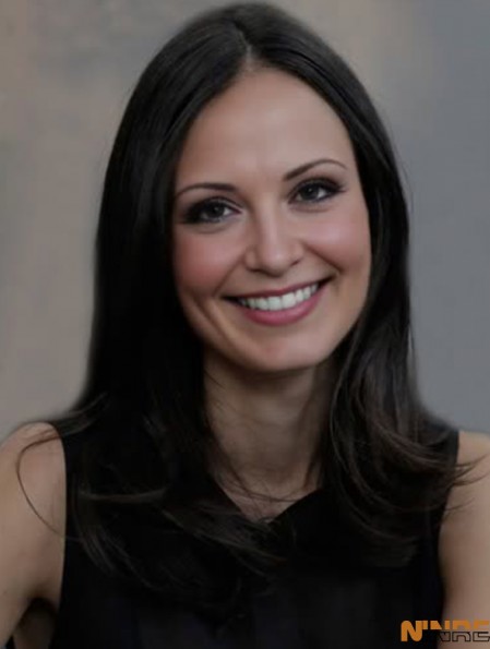 Pratique noir longue ligne droite 16 pouces sans frange perruques Jordana Brewster