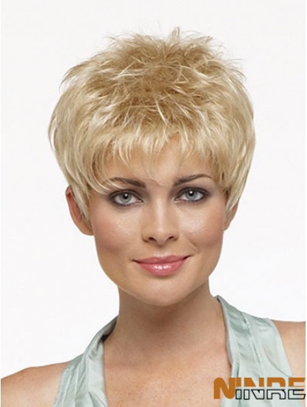 Cropped Boycuts Straight Blonde Online Perruques synthétiques