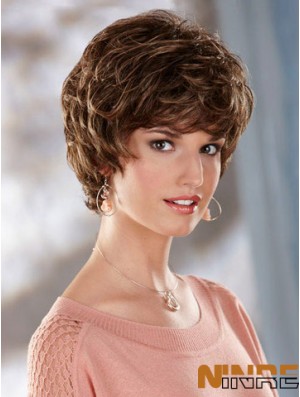 Perruques classiques courtes en ligne Wavy Brown