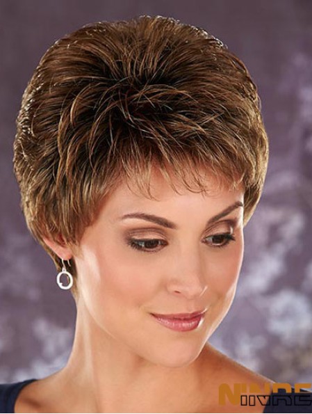 Meilleur Blonde Crop Boycuts Wavy Glueless Lace Front Wigs
