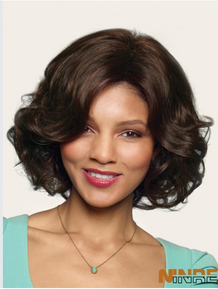 Wavy Without Bangs 10  inchBrun Grandes Perruques Synthétiques