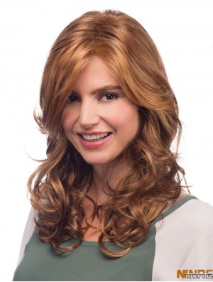 Wavy With Bangs Lace Front New 20 pouces Blonde longues perruques