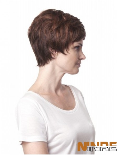 Wavy Layered 8  inchAuburn Perruques synthétiques incroyables