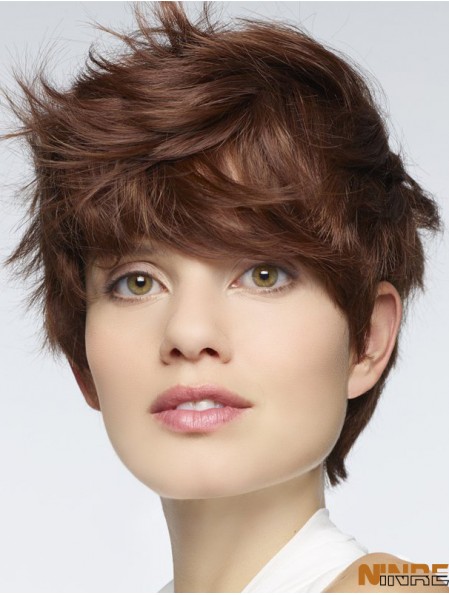 Durable 6  inchdroite Auburn Boycuts perruques courtes
