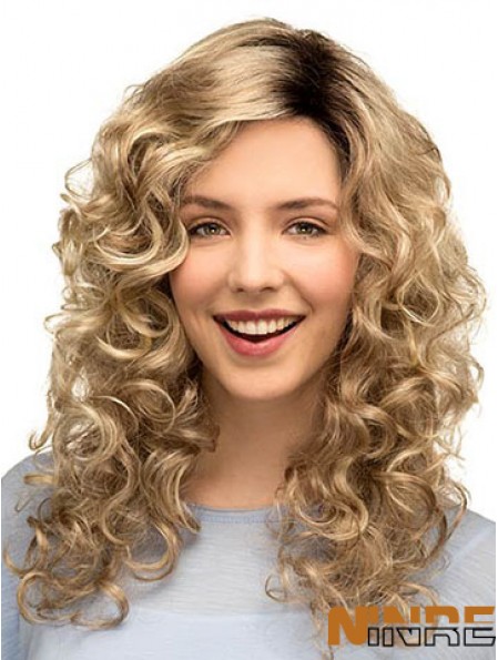 Curly Ideal 16  inchBlonde Classique Longue Perruques