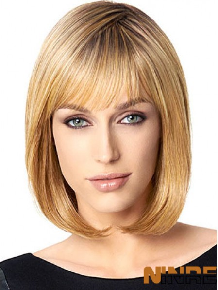 Bobs Blonde Straight Chin Longueur 10  inchPerruques moyennes abordables