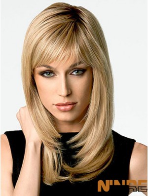 Perruques longues en couches blondes à la mode de 16  inch