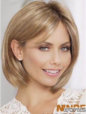 Bobs Blonde Straight Chin Longueur 10  inchPerruques moyennes modernes