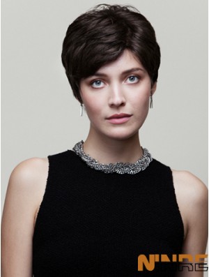 Ondulés Boycuts 6 pouces de mode perruques courtes