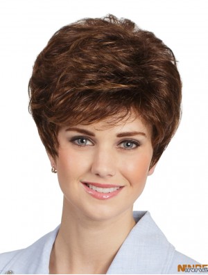 Capless Wavy 8  inchBrown Classic Wigs