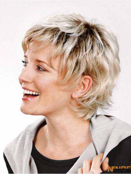 blonde courtes synthétique perruques pas cher