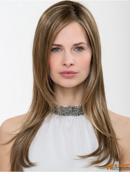 Synthétique Ombre / 2 tons droite 18  inchCapless sans frange longue perruque pour femme