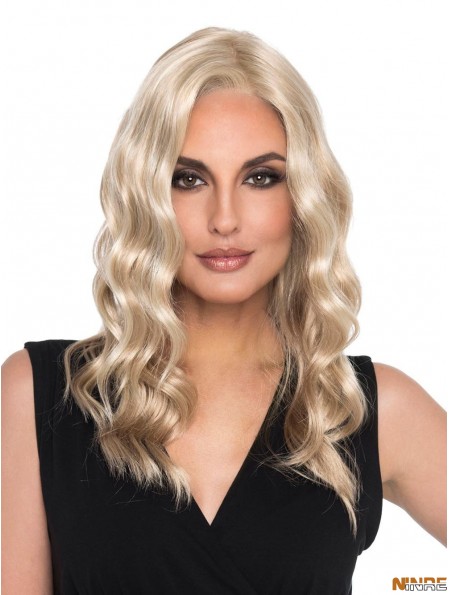 Perruque blonde bouclée sans frange de 16 pouces