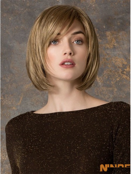 Menton Longueur Droite Monofilament Blonde Superbes Bob Perruques