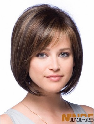 Bobs Chin Longueur Brown Straight New Petite Perruques