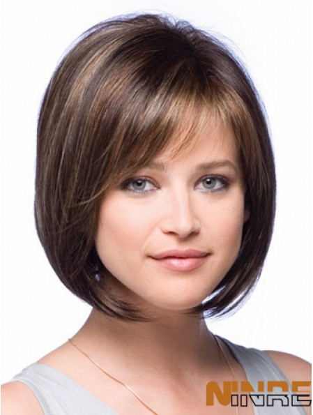 Bobs Chin Longueur Brown Straight New Petite Perruques