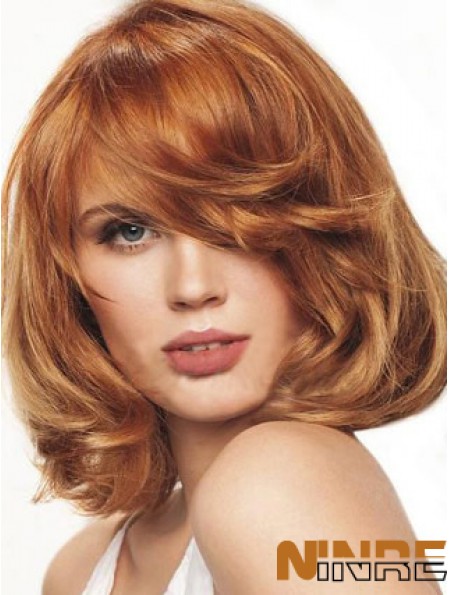 Longueur de menton monofilament ondulé Auburn Best Bob perruques