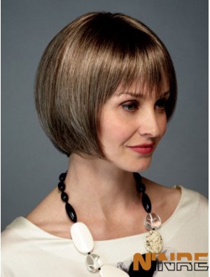 Perruques Bob Trendy Monofilament Marron Longues