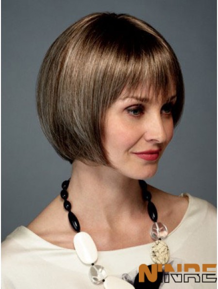 Perruques Bob Trendy Monofilament Marron Longues