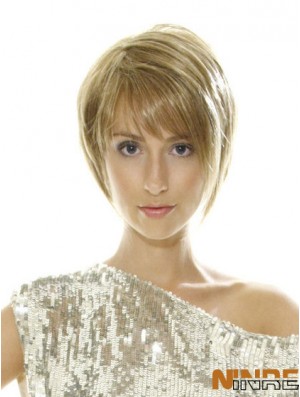 Perruques Bob droites de style blonde 8  inchdroites