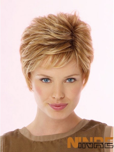 Fabuleuse blonde recadrée ondulée Boycuts Lace Front Wigs