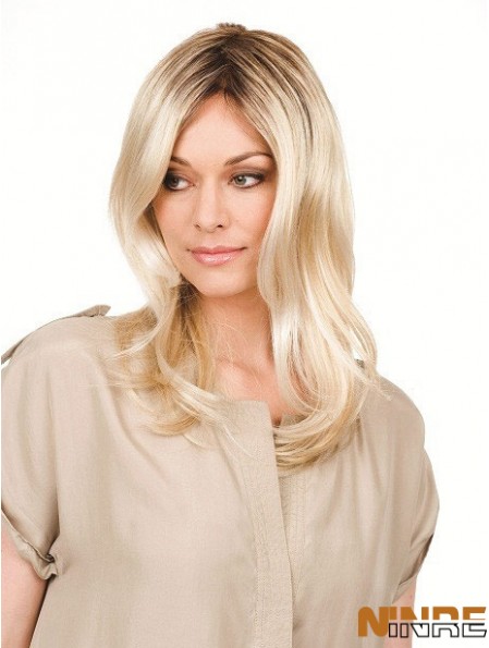 Ondulés sans frange longues perruques parfaites blondes
