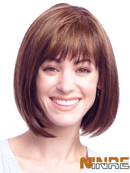 Lace Front Chin Longueur Droite Auburn Amazing Bob Perruques