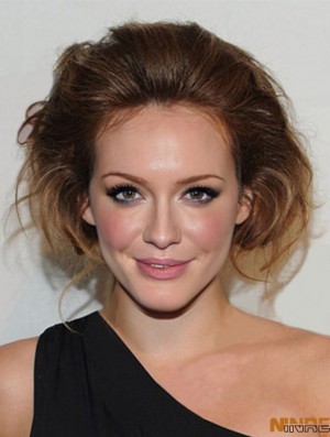 Auburn Chin Longueur Remy Humain Ondulé 100% Noué À La Main Monofibre Julianne Hough Perruques
