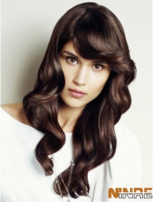Ondulé avec une frange longue Auburn Amazing Lace Front Wigs