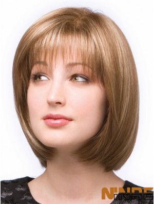 Perruques Monofilament Bobs Blonde Longueur Impertinente