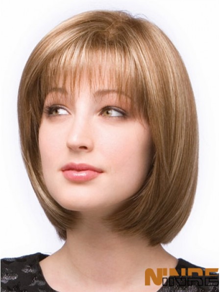 Perruques Monofilament Bobs Blonde Longueur Impertinente